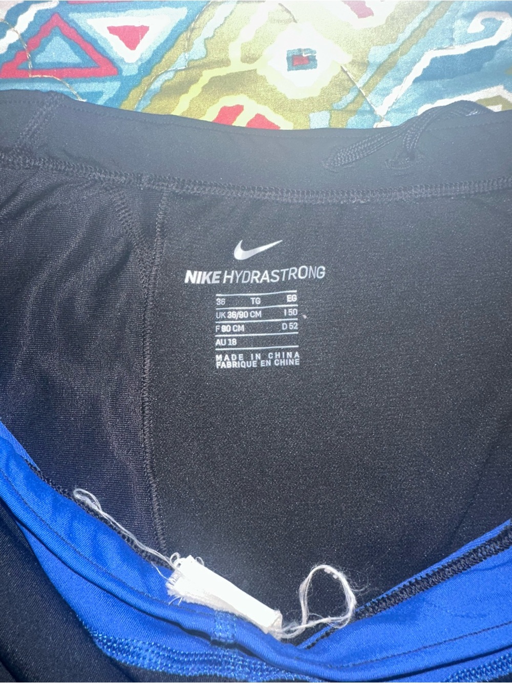 Nike Men’s Hydrastrong Swim Briefs - Black with Blue Trim